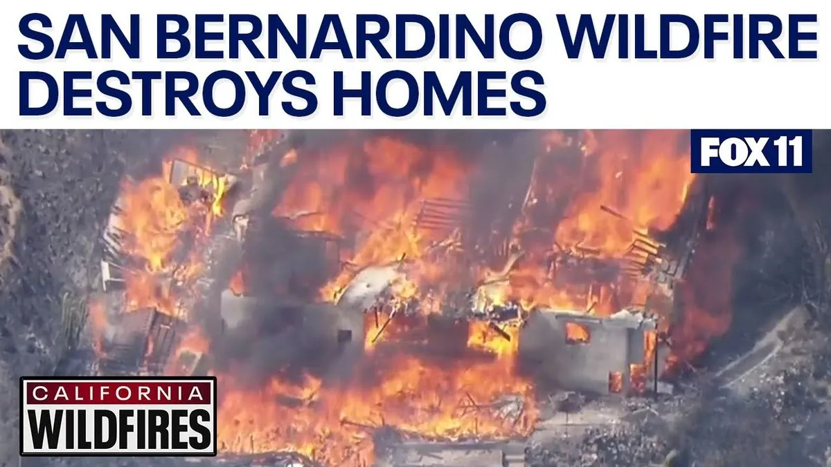 Wildfire Threatens San Bernardino Homes, Prompts Swift Containment Efforts