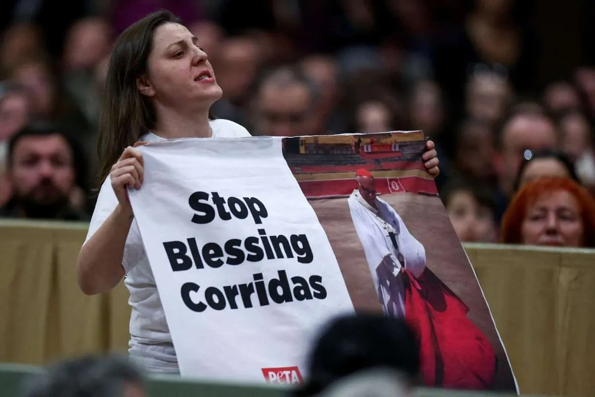 peta-activists-disrupt-popes-audience-urging-end-to-bullfighting-support