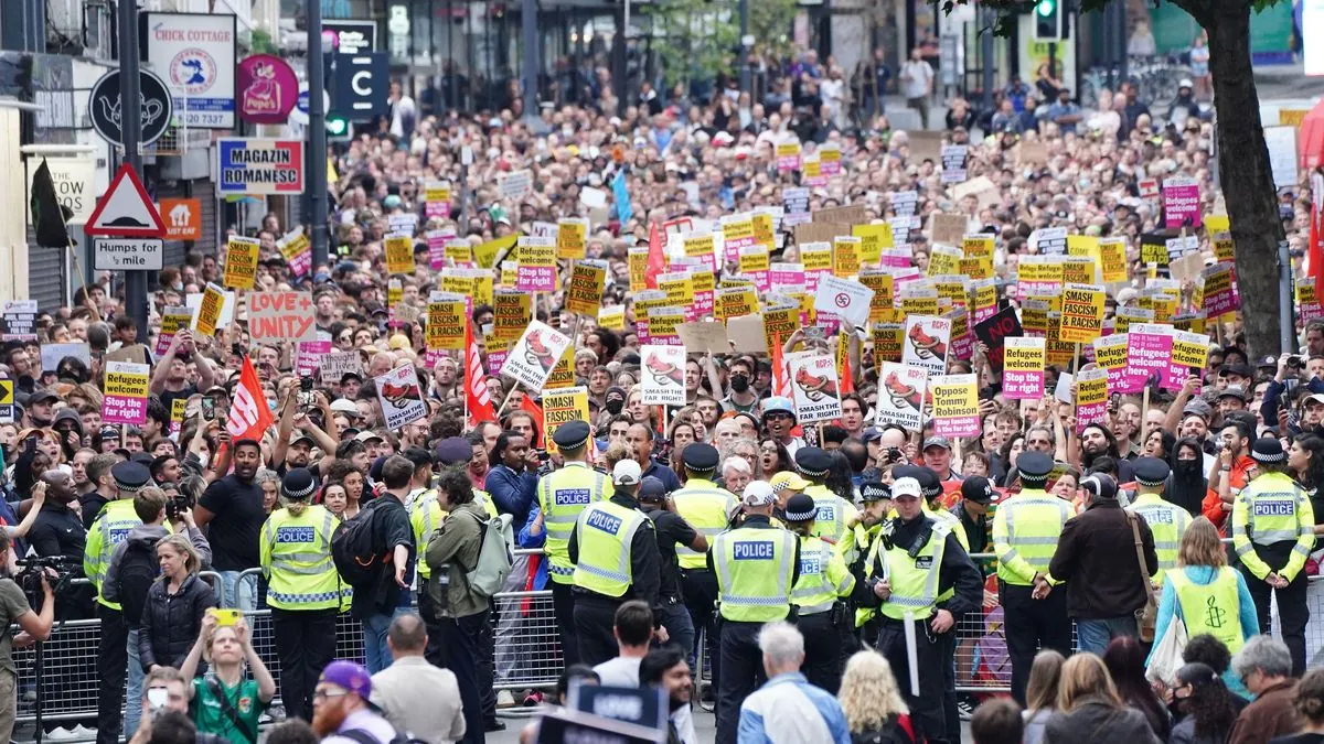 UK Minorities Face Unrest Amid Far-Right Riots and Counterprotests