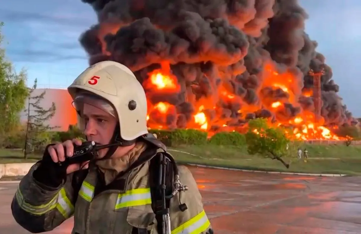 Massive Fuel Depot Blaze in Russia's Rostov Region Intensifies