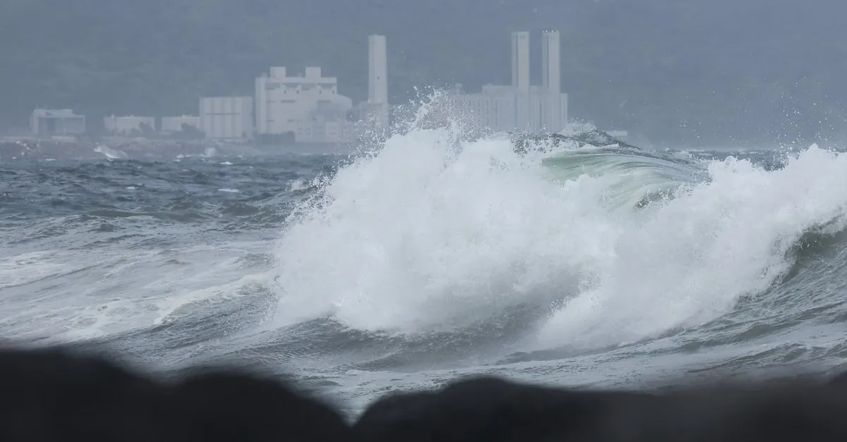 Weakened Tropical Storm Jongdari Approaches South Korea's Coast