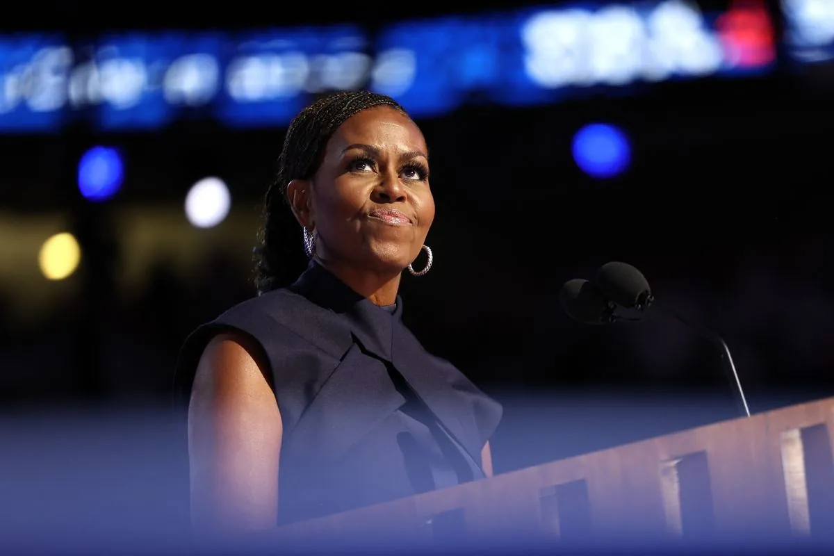 Michelle Obama Criticizes Trump, Backs Harris at Democratic Convention