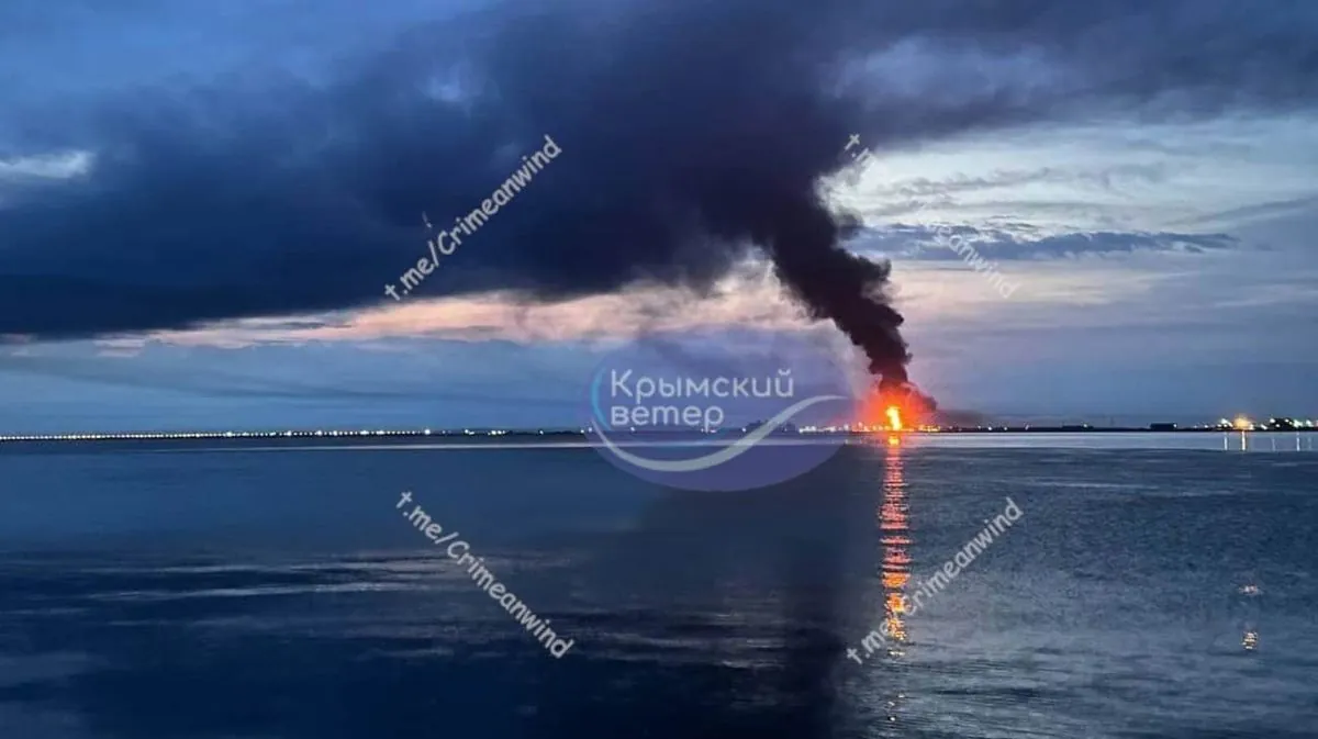 Fuel Ferry Ablaze at Russian Port Following Reported Ukrainian Strike