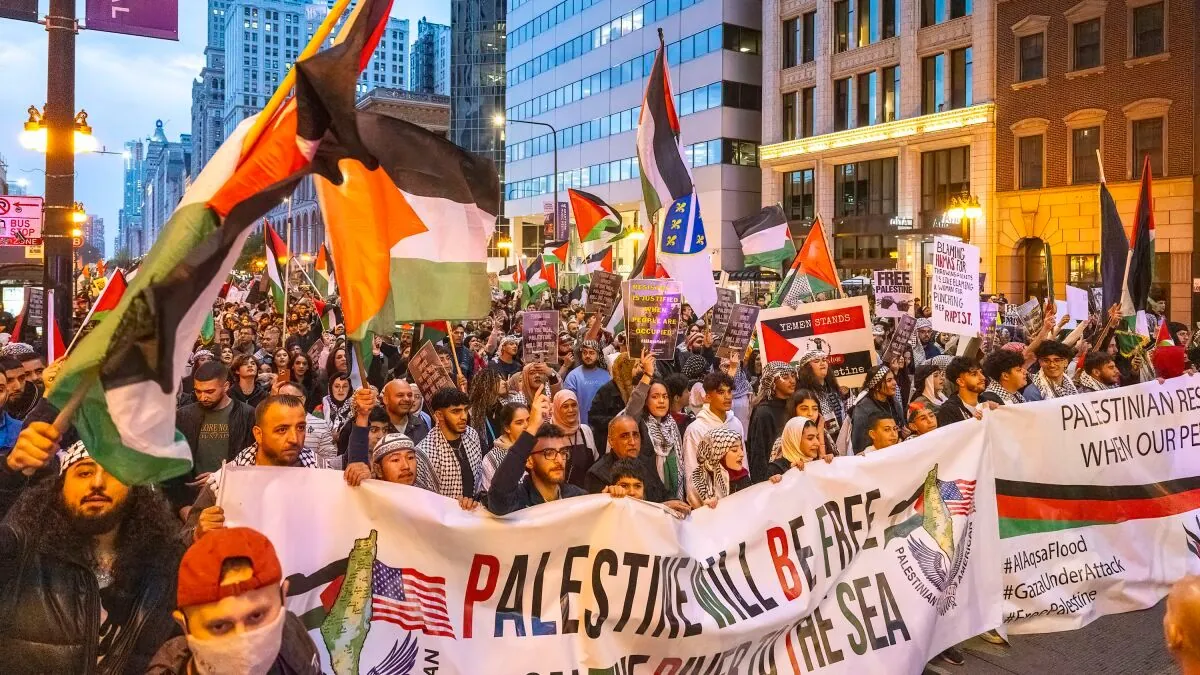 Pro-Palestinian Protests Mark Final Day of Democratic Convention in Chicago