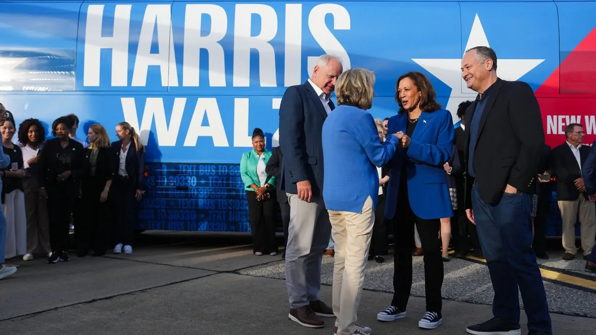 Harris-Walz Duo Embarks on Georgia Bus Tour, Targeting Rural Votes