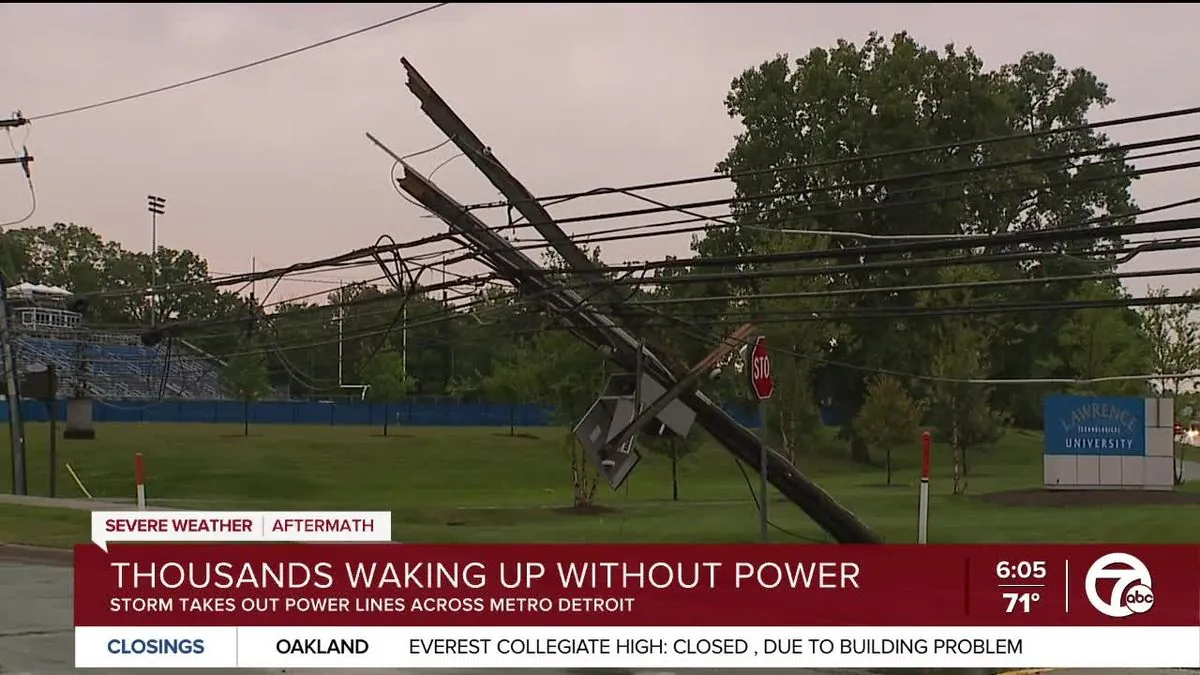 Massive Power Outages Hit Michigan as Storms Ravage Midwest