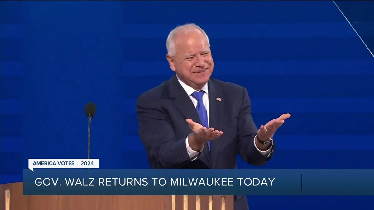 Walz Unharmed in Milwaukee Motorcade Mishap During Campaign Tour