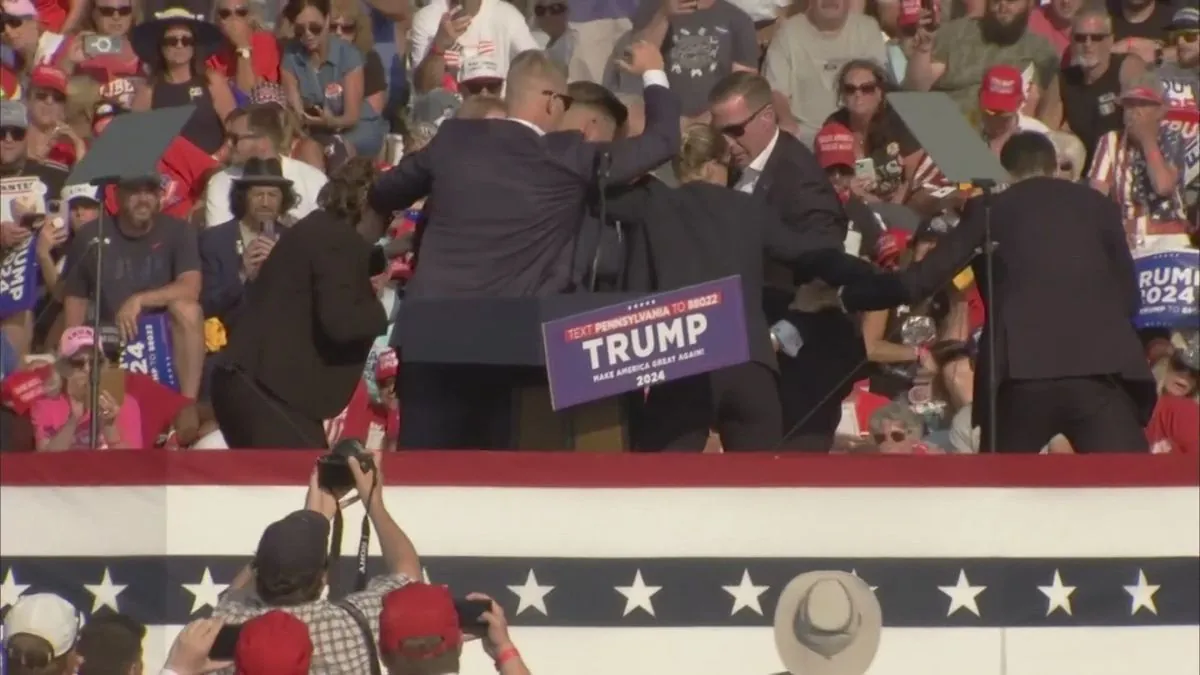 Protester Arrested at Trump Rally for Attempted Banner Display