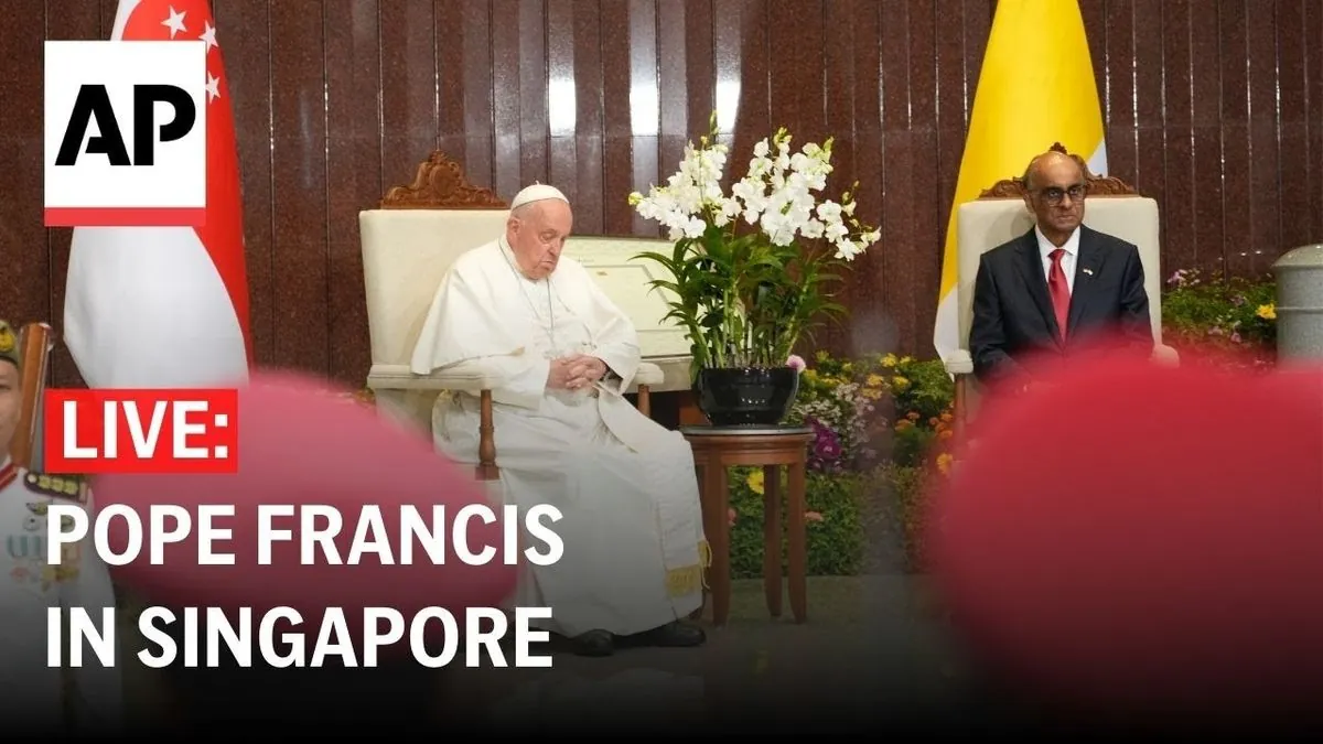 Pope Francis Urges Singapore to Balance Progress with Social Justice