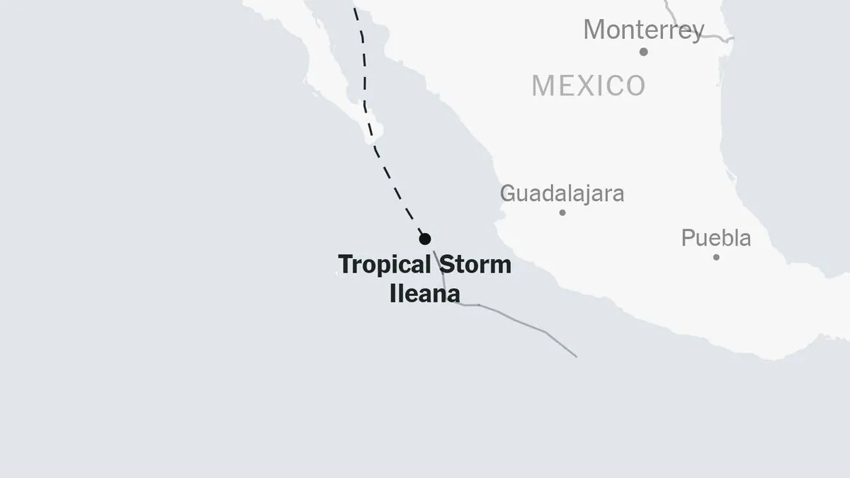 Tropical Storm Ileana Threatens Mexico's Pacific Coast and Los Cabos