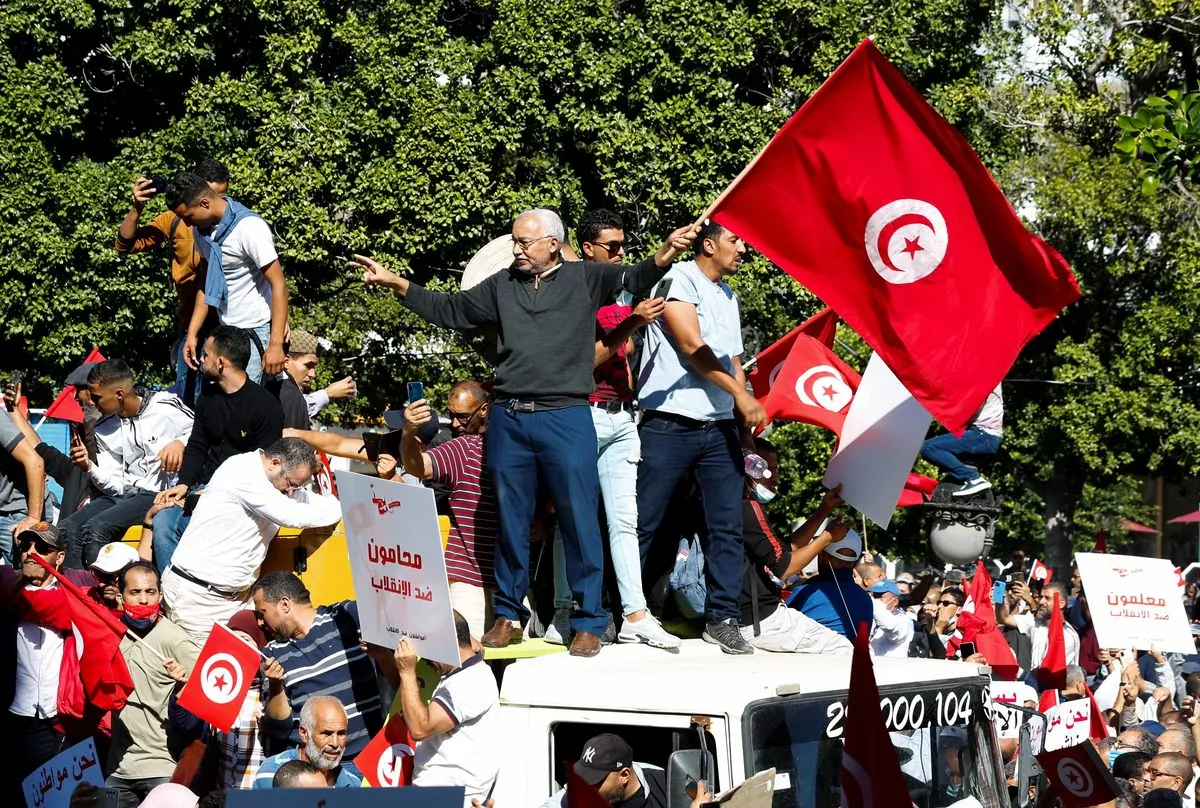 Tunisians Rally Against Saied Amid Election Integrity Concerns