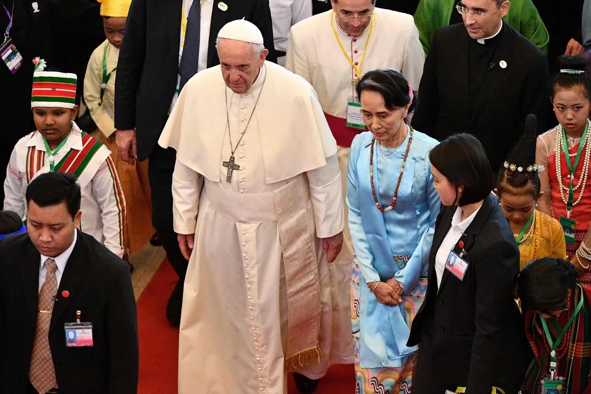 Pope Francis Advocates for Suu Kyi's Freedom, Offers Vatican Sanctuary