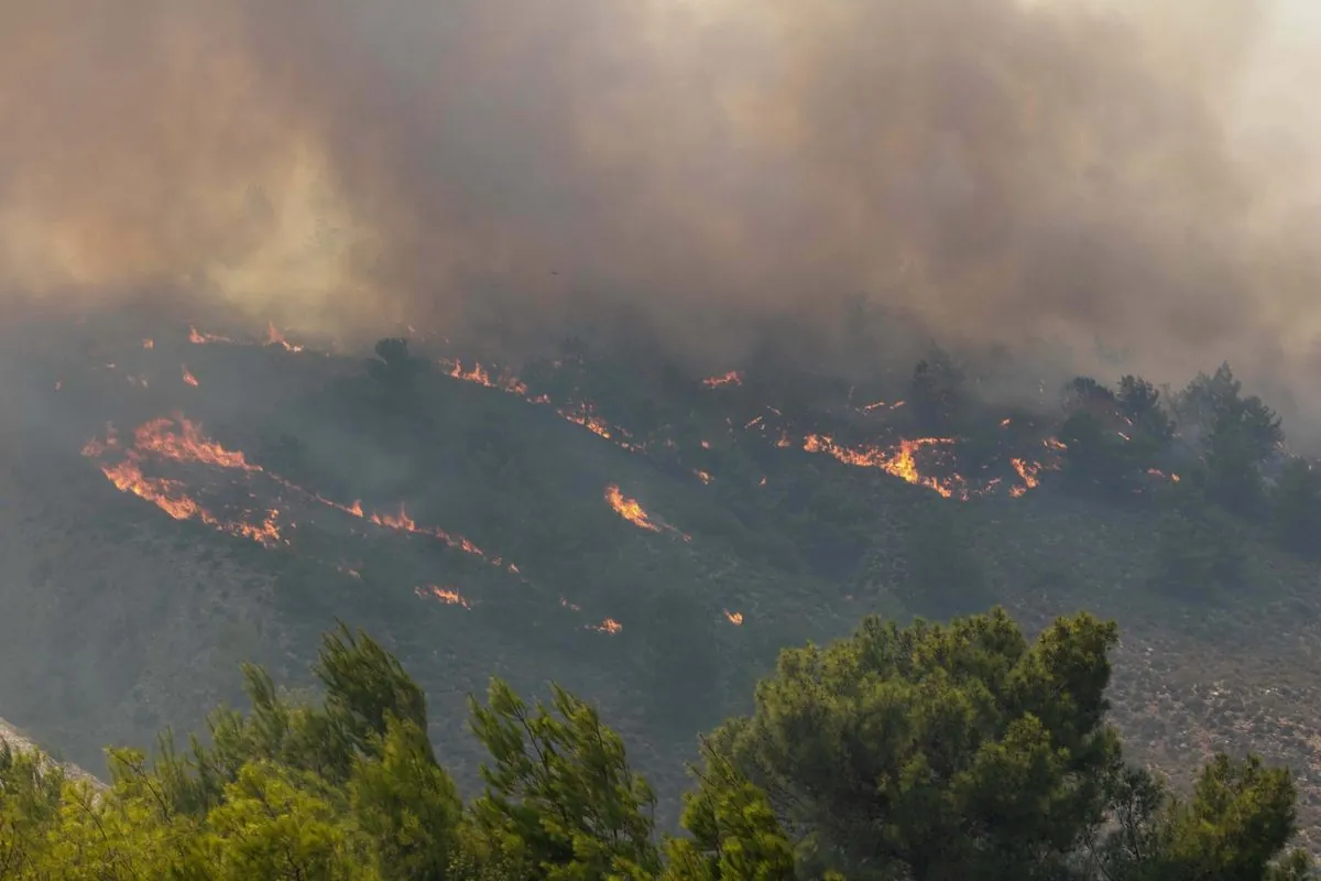 Deadly Wildfire Rages in Central Greece Amid Record Heat