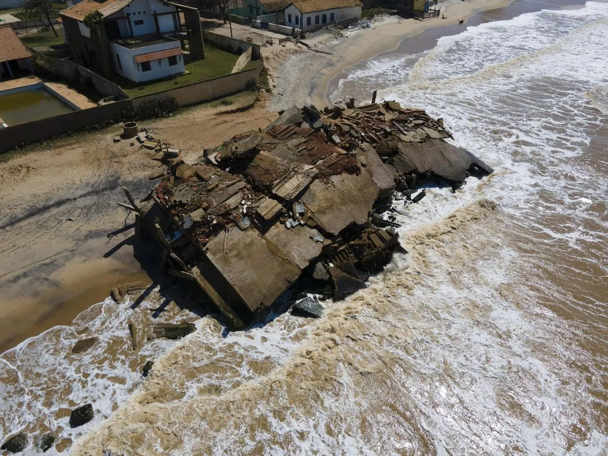 Brazil's Coastal Towns Crumble as Rising Seas Devour Shorelines