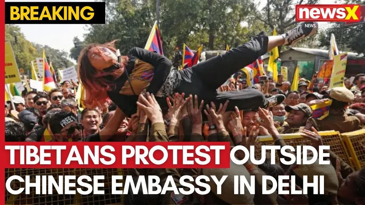 Tibetan Protesters in India Decry China's Policies on 75th Communist Anniversary