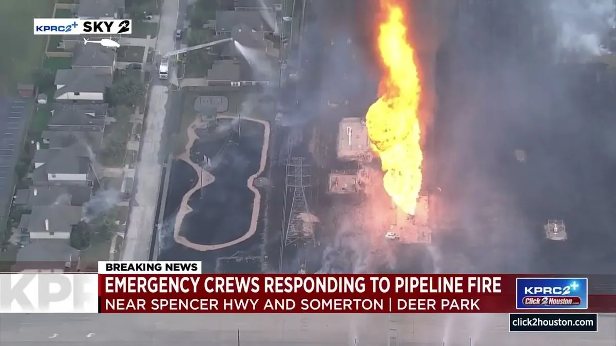 Deer Park Pipeline Fire: Driver Identified, Investigation Ongoing