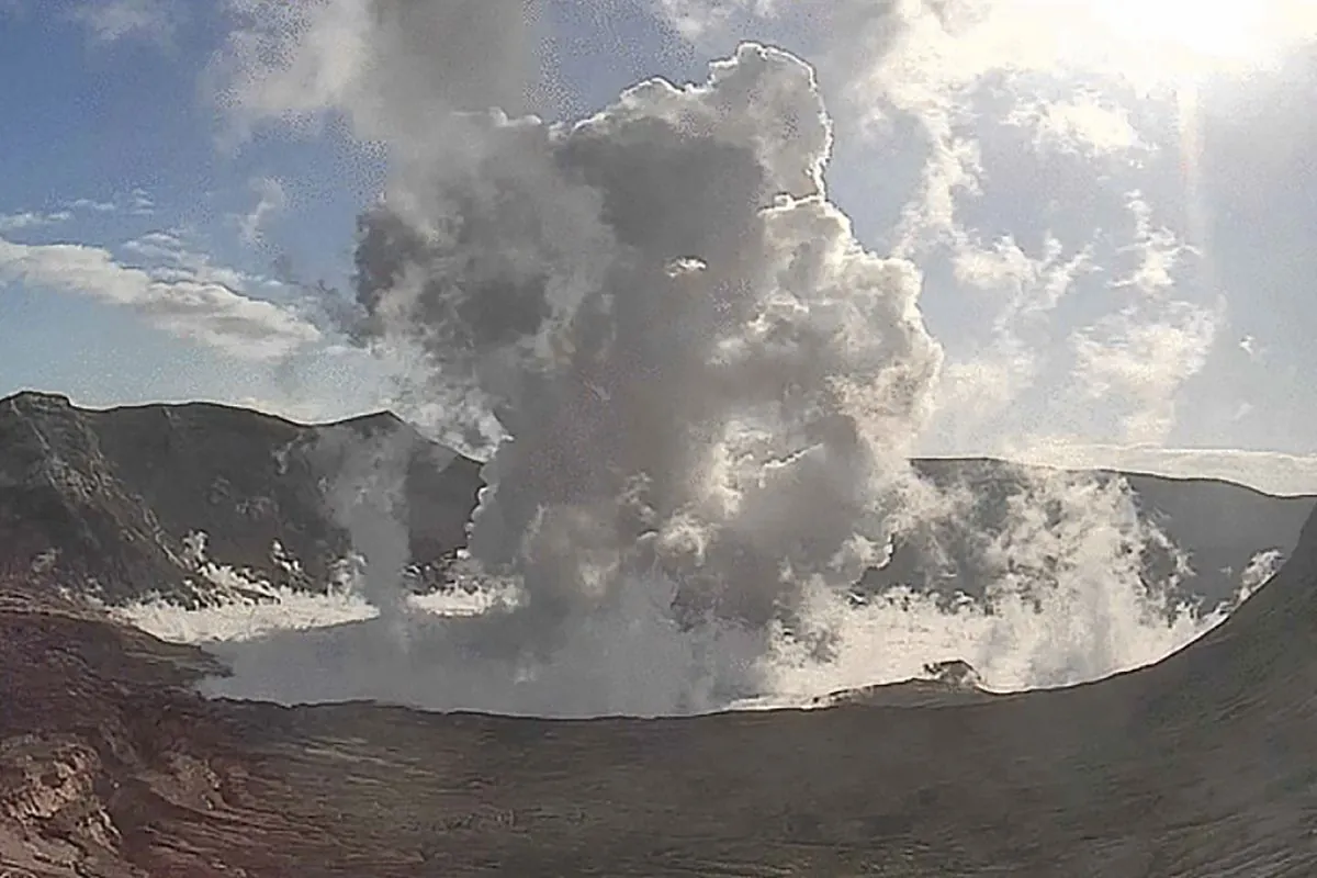 Taal Volcano Erupts: Steam Plume Rises Over 2 km High