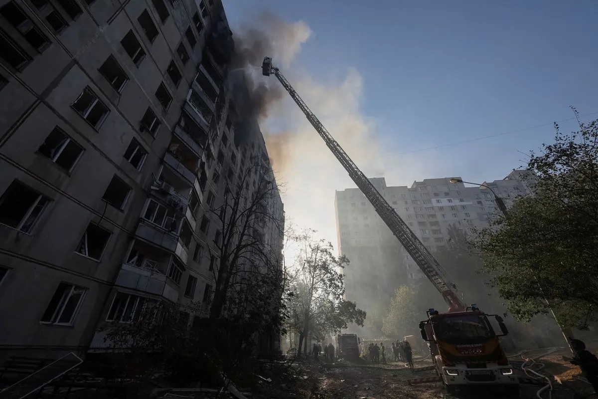 Russian Bomb Strikes Kharkiv Apartment, Injuring Eight