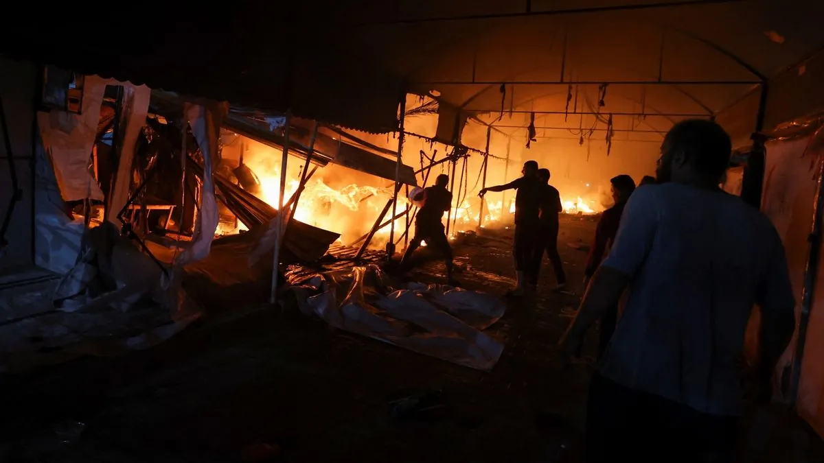 Gaza family's grief: Hospital tent fire claims lives after strike