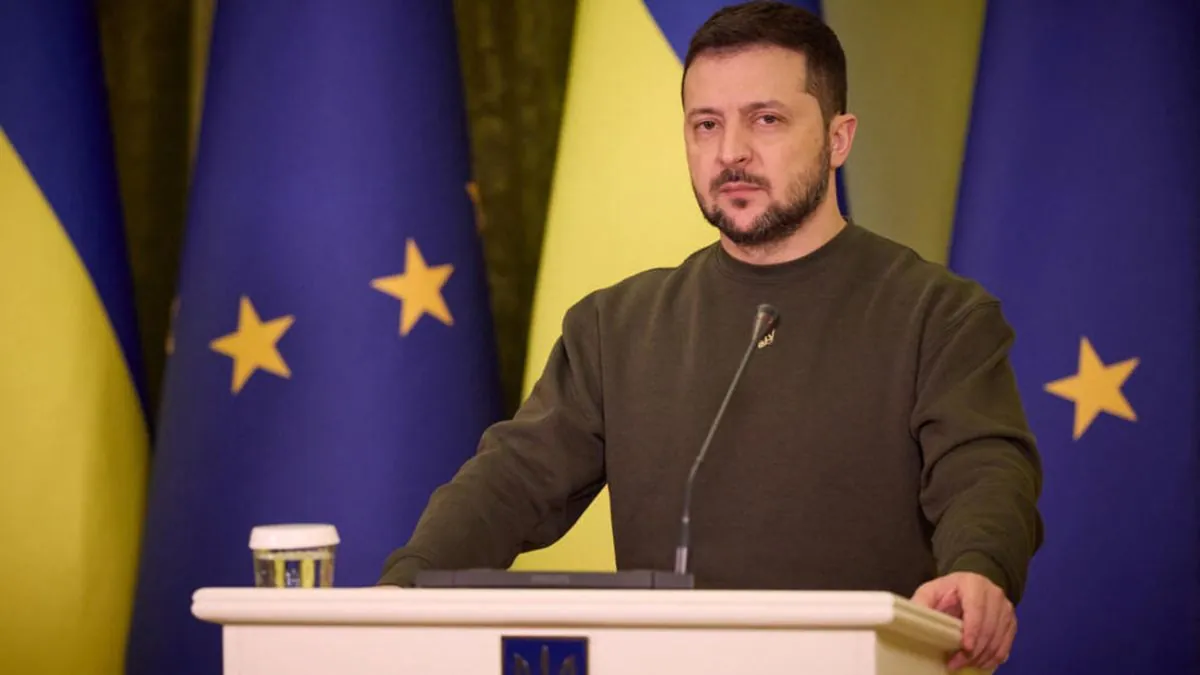 Zelenskiy brings Ukraine's plan to EU and NATO leaders in Brussels