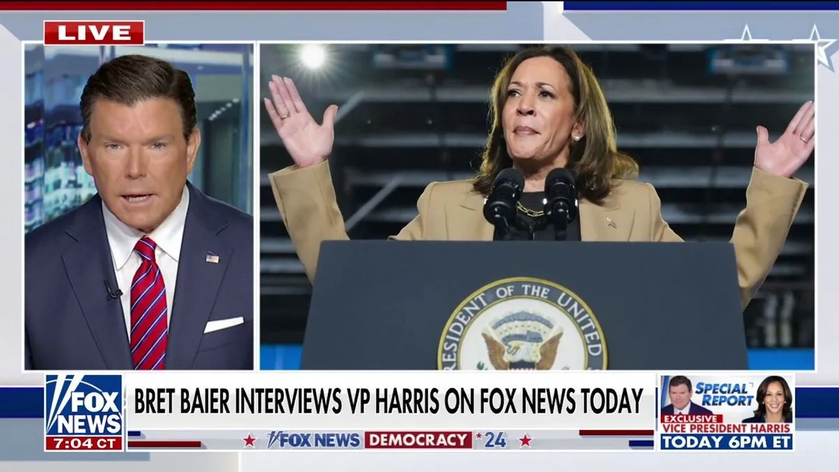 Harris faces tough questions in rare Fox News appearance