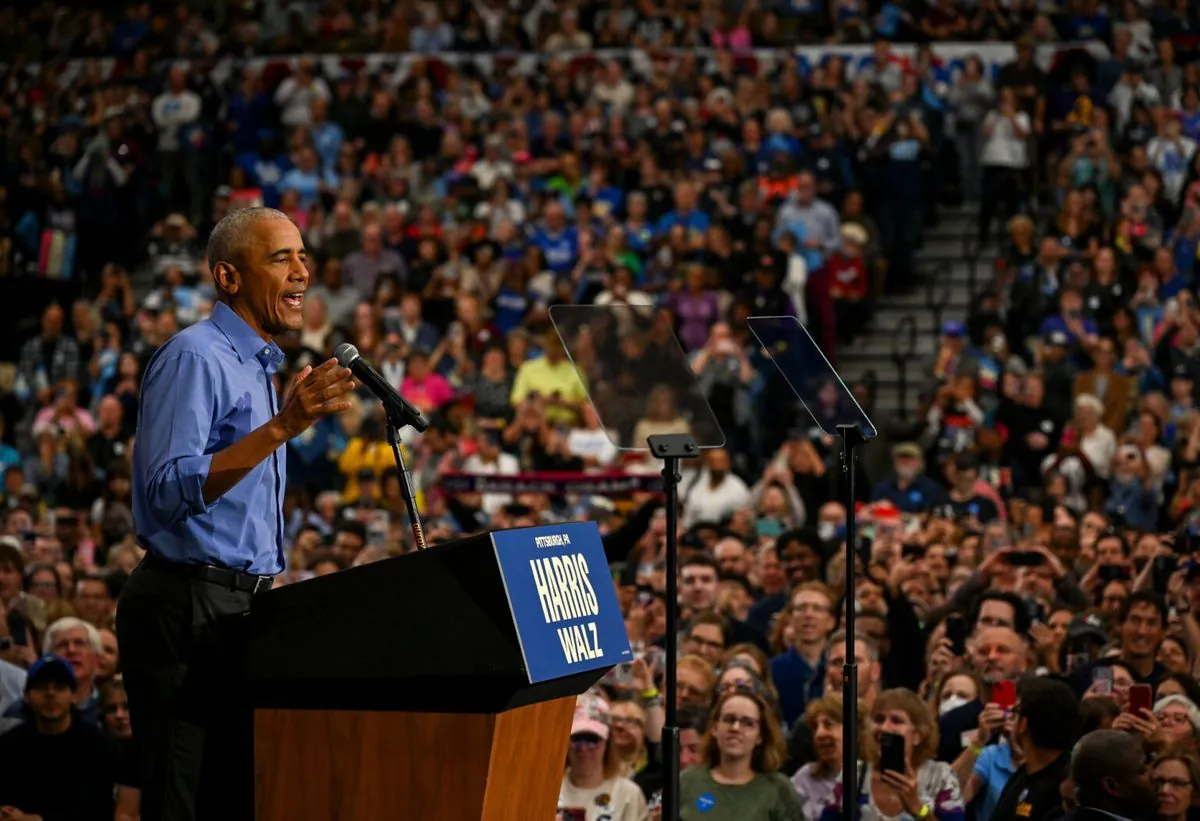 Obama hits campaign trail to boost Harris against Trump