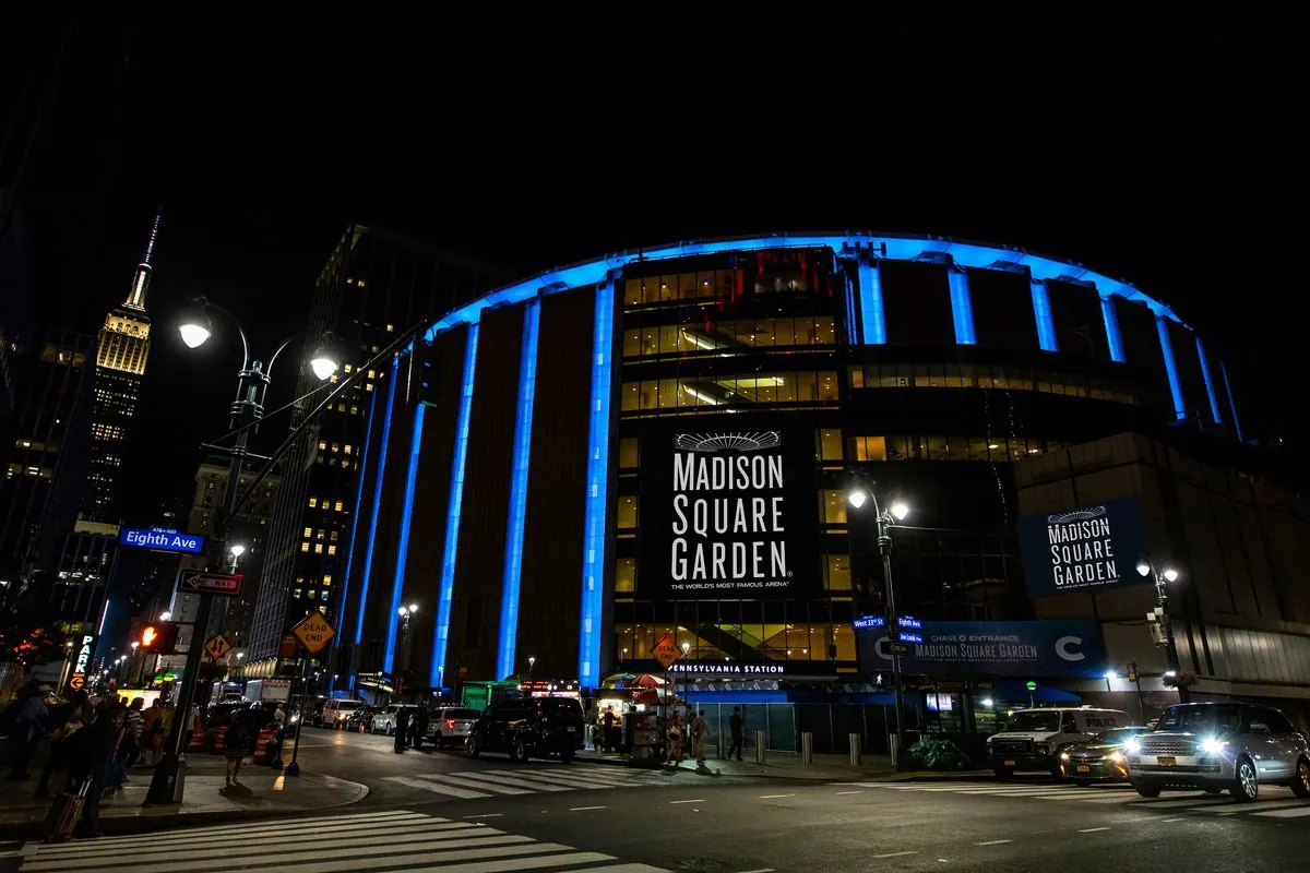 Famous NYC arena's transport hub becomes center of political gathering