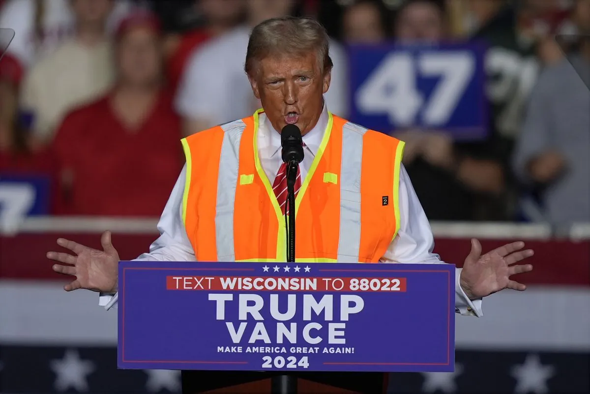 Former president shows up in safety vest, shares campaign team secrets