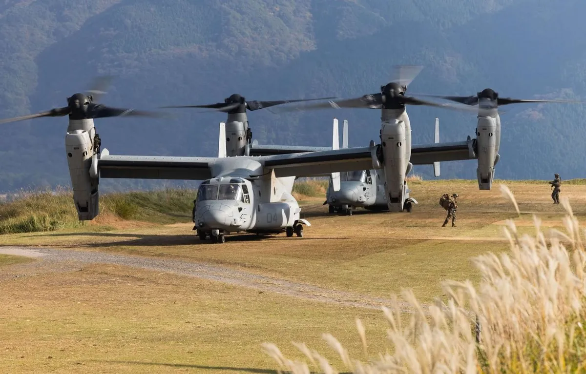 Japanese military stops V-22 Osprey flights after unexpected ground contact incident