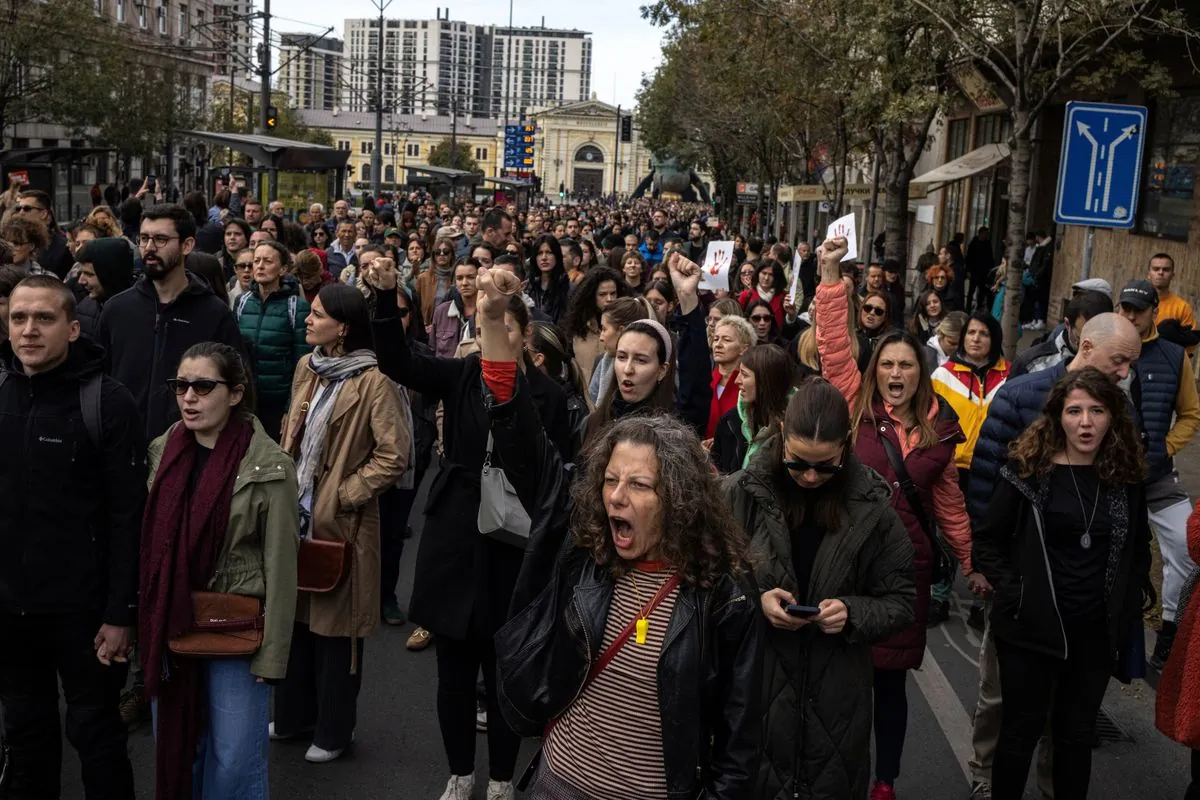 Serbian railway station tragedy leads to mass protest in capital