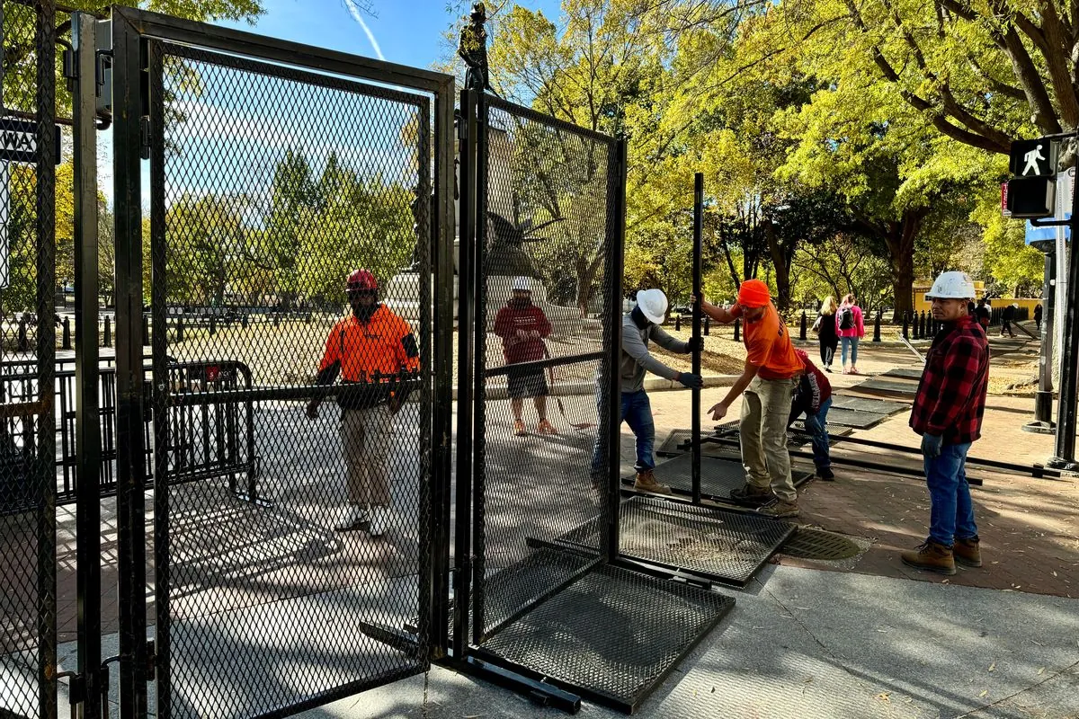 Washington DC sets up massive barriers before crucial election night