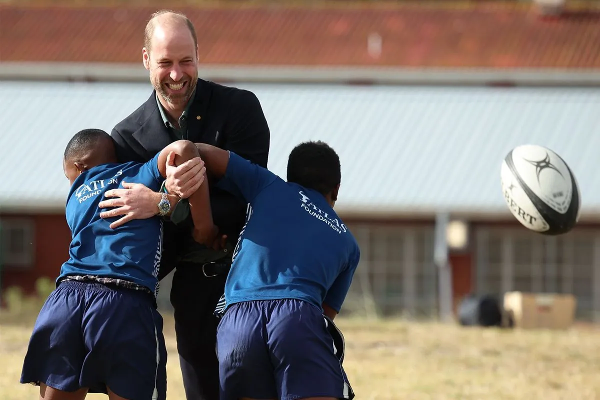 Prince William kicks off South Africa trip with rugby and climate talks