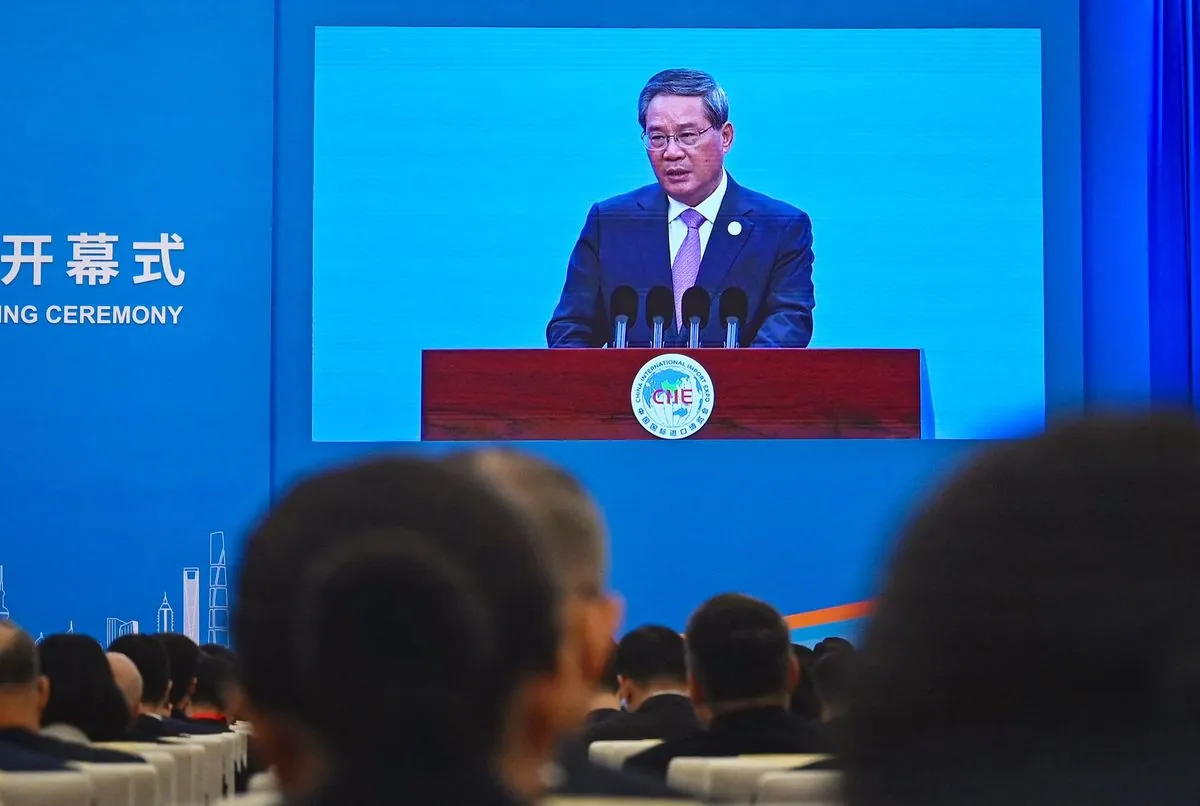 China's premier announces big changes in trade zones at Shanghai expo