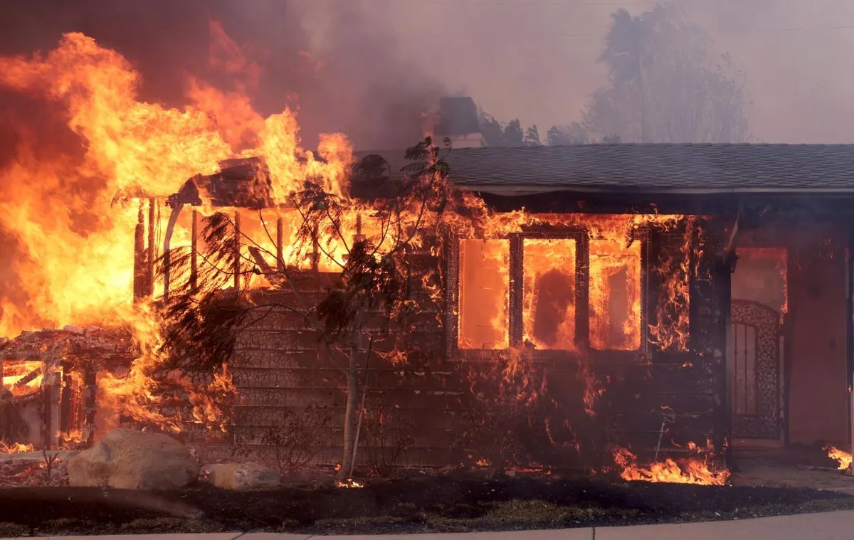 Fierce winds push massive wildfire towards thousands of LA homes