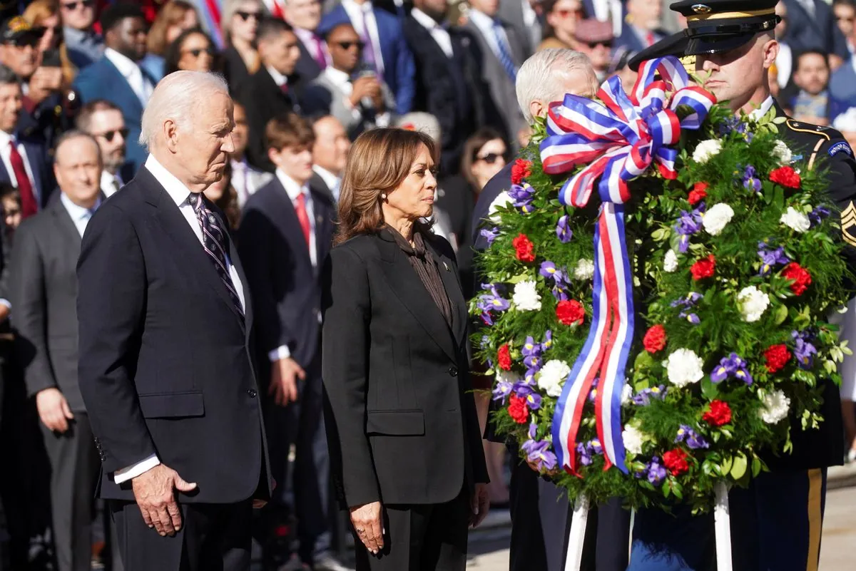 Last Veterans Day ceremony brings Biden and Harris together after election shift