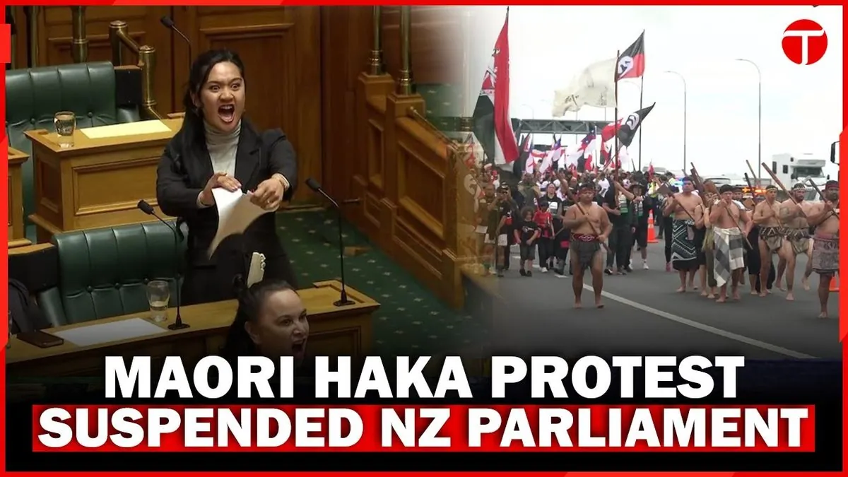 New Zealand's parliament stops as Maori dance breaks out over treaty changes