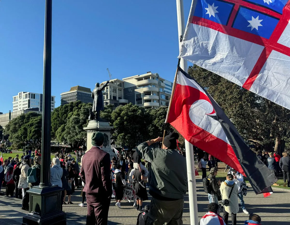 Massive protest march shakes New Zealand over controversial treaty bill