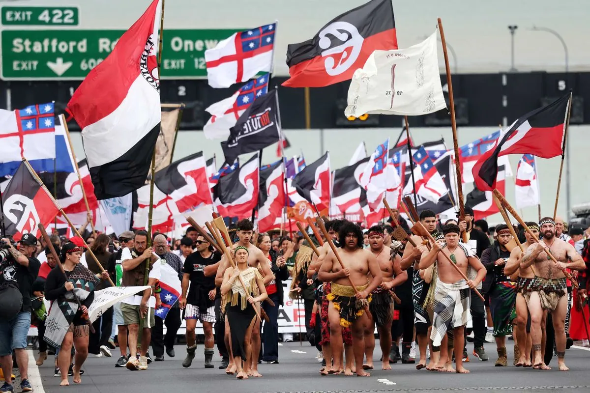 New Zealand's historic treaty debate leads to nationwide protest march