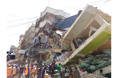 Deadly building crash in Tanzania's biggest market leaves dozens affected