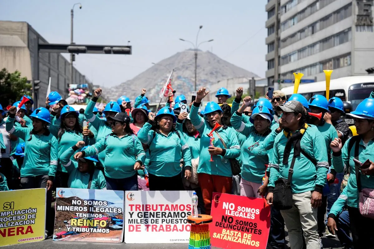 Peru's mining minister loses job as gold miners occupy capital streets