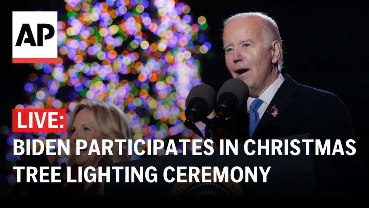 White House Christmas tree shines one last time under Biden's watch